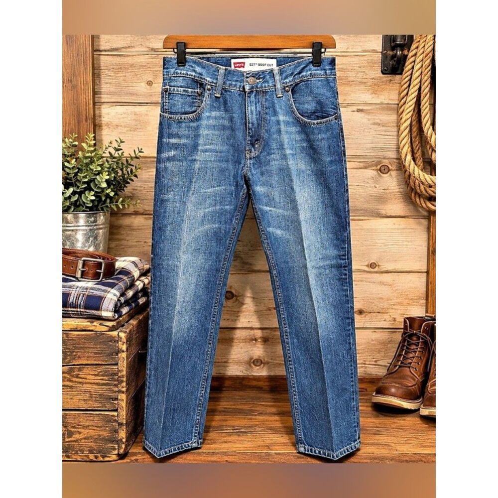 Levi’s 527 Boys 16 Regular Bootcut Jeans W28 L28 Blue Denim